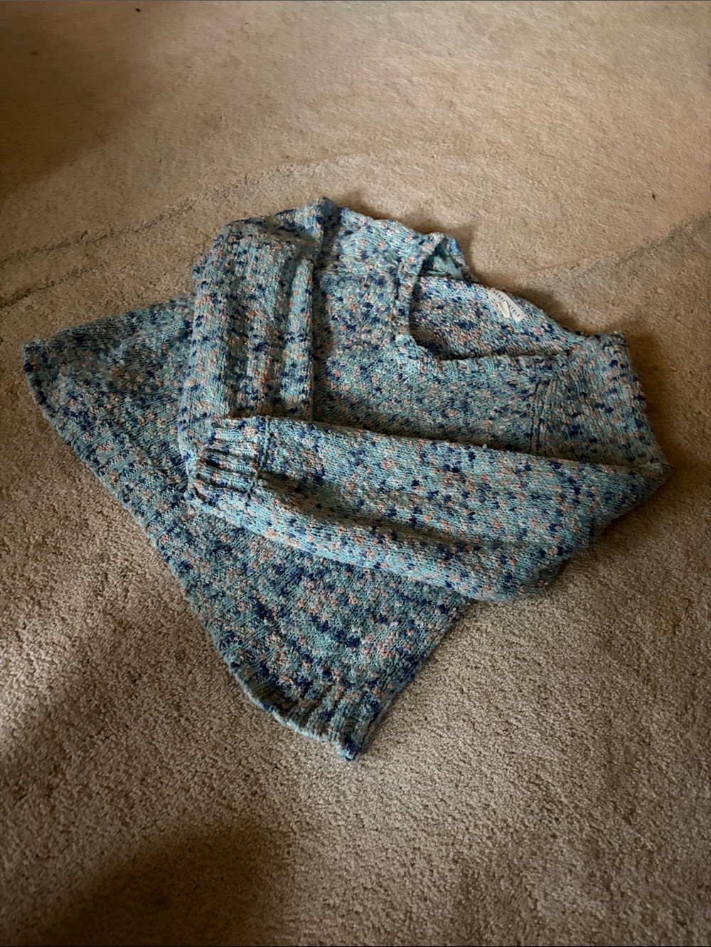 Aeropostale Blue Multi-Color Crewneck Sweater
